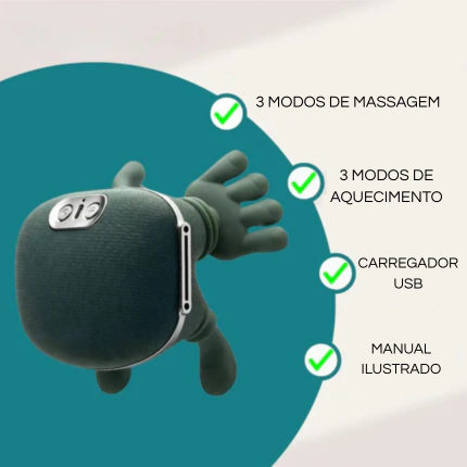 1 Massajador PRO - Relaxe com os vários tipos de massagem incluídos.